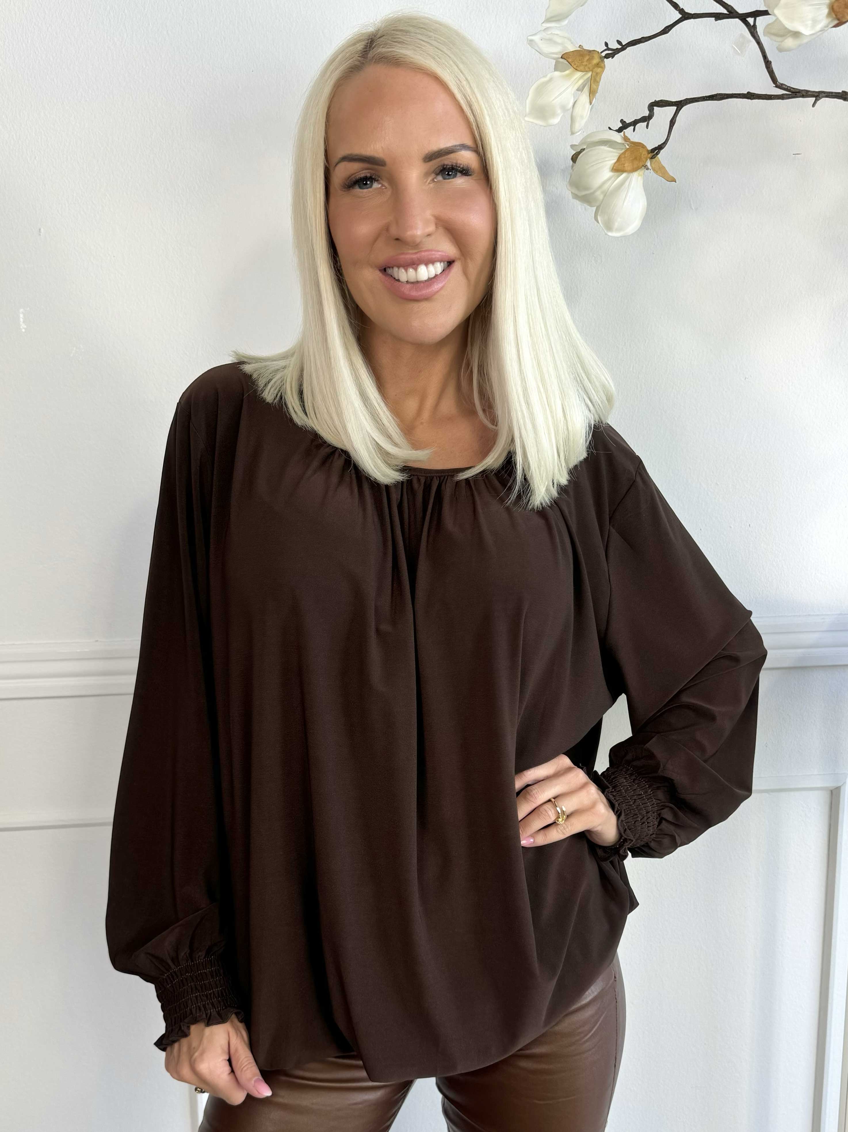 Miracle Plain L/S - Elastisk bluse med lange ærmer